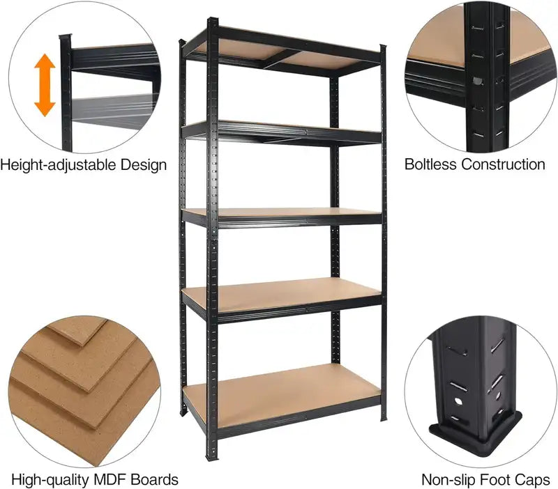 Heavy Duty Garage Storage Shelves - 2000 lbs Capacity