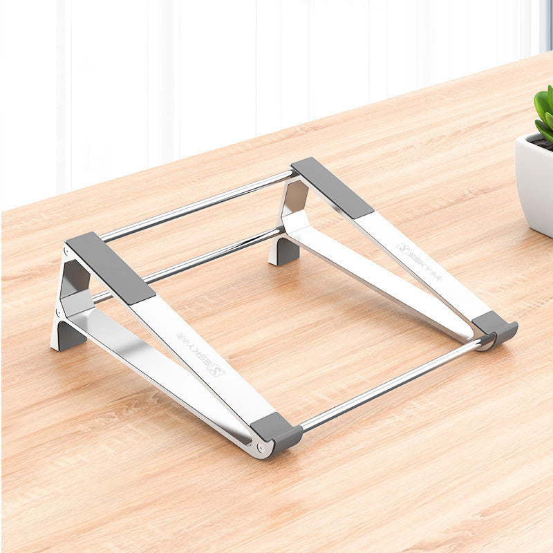 Aluminum Laptop Stand - Portable, Cooling, Adjustable Riser for Notebook & PC