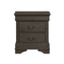 Gray Nightstand with 2 Drawers | Louis Philippe Style Bedroom Furniture - Minihomy