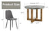 Modern Circular Dining Table Set with 4 Cushioned Chairs - MDF Top & Wooden Legs - CT-403 - Minihomy