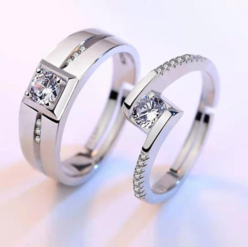 Men's And Women's Tail Rings Heart-shaped Couple Rings