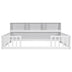 Full Size Platform Bed with Bookcase, Shelves, Guardrails - White - Minihomy