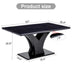 Black Modern Dining Table with MDF Legs - F-790 for Home & Office - Minihomy