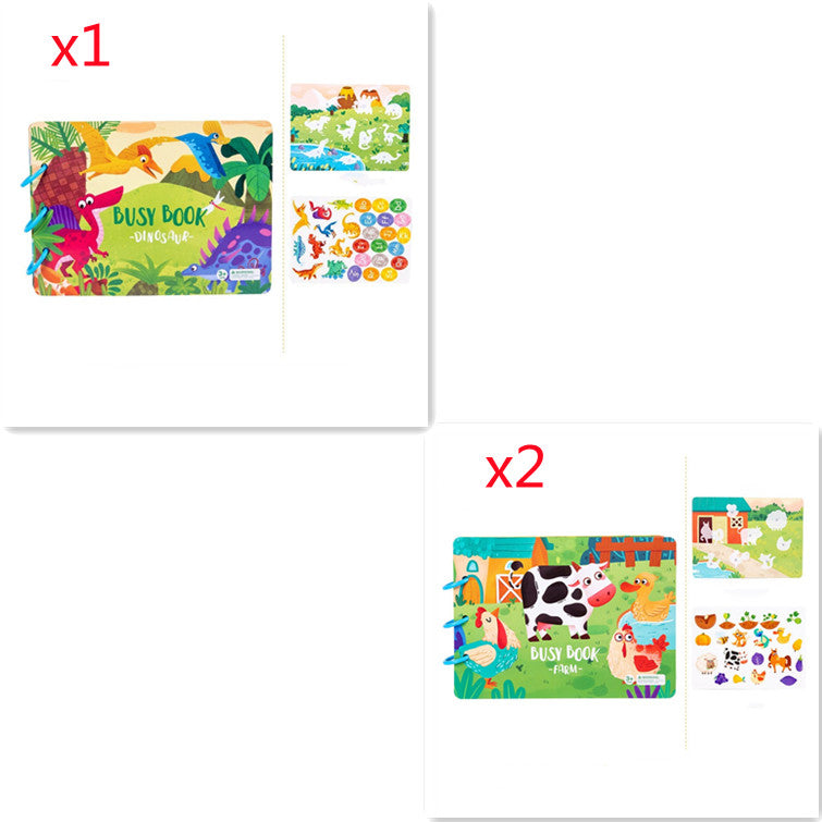 Children's Busy Book Educational Toys Repeated Paste - Minihomy