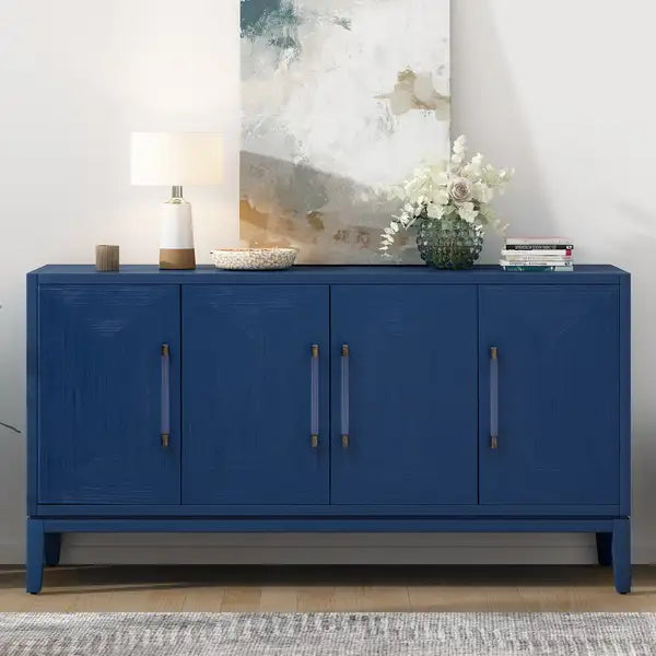 U-Style Fir Veneer Sideboard with Brushed Doors & Elegant Handles - Perfect for Any Room