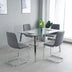 Modern Dark Grey Dining Chairs with Metal Legs (Set of 4) - Home, Bedroom, & Student Desk - Minihomy