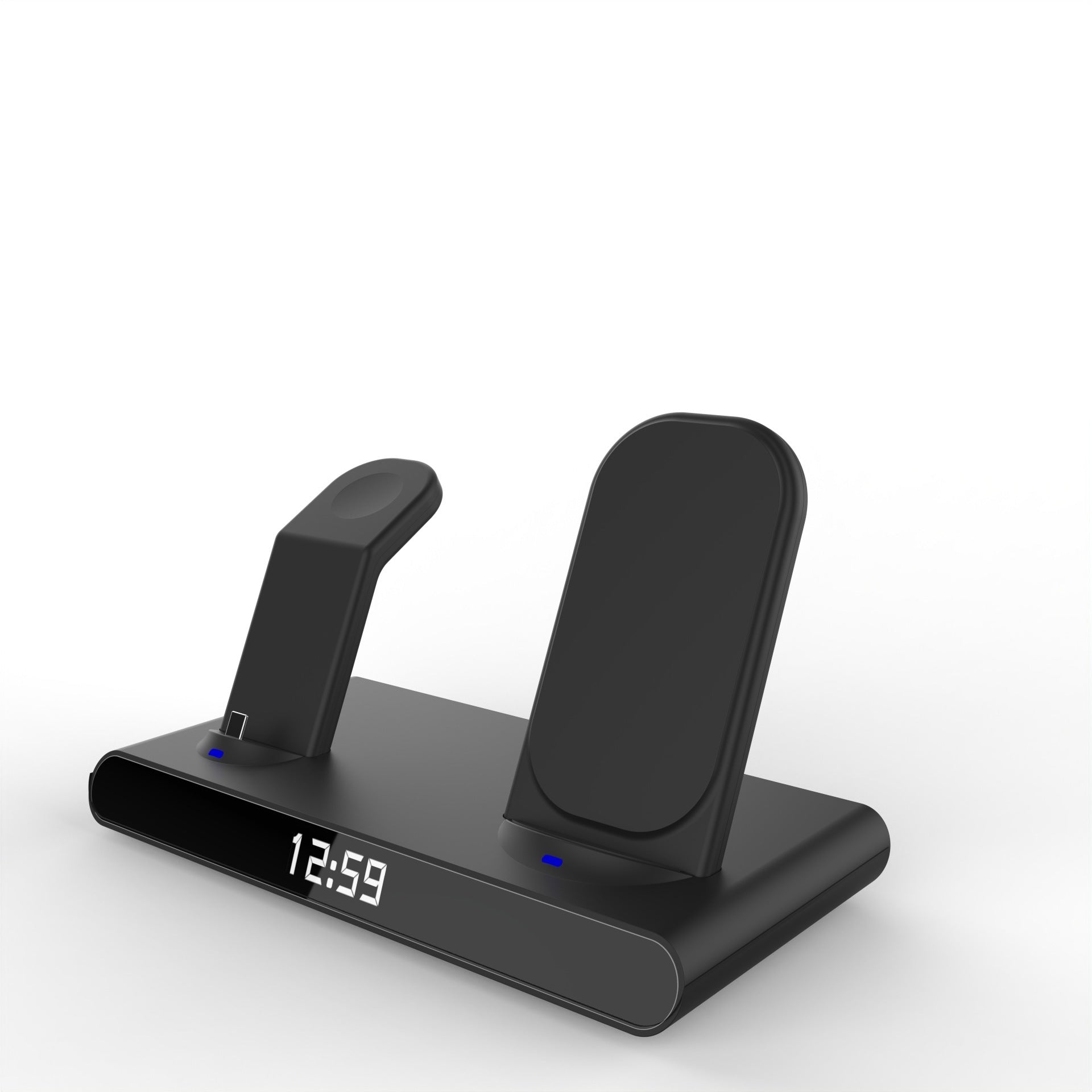 15W 3-in-1 Wireless Charging Station for Phone, Watch & Earbuds - Fast Charging Clock