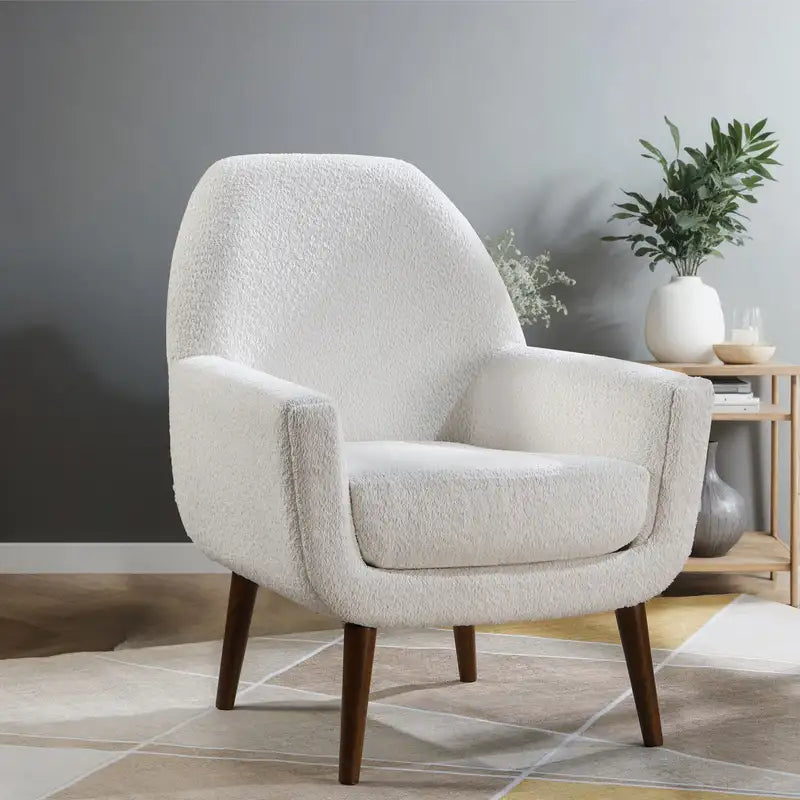 Mid-Century Modern Boucle Armchair - Prince Chair