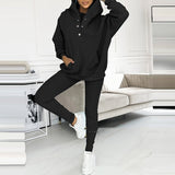 3pcs Women's Sports Suit: Hooded Sweatshirt, Vest, and Slim Trousers