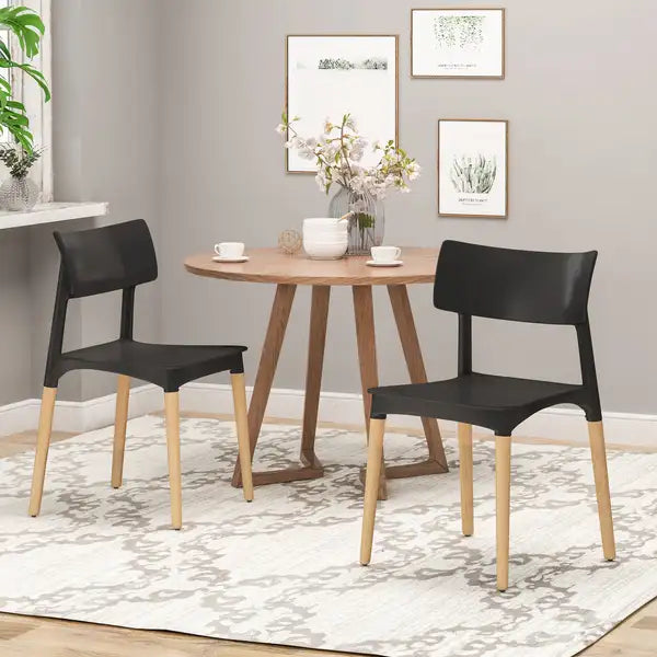 2-Piece Plastic Dining Chair Set - Ships to Canada Only - Minihomy