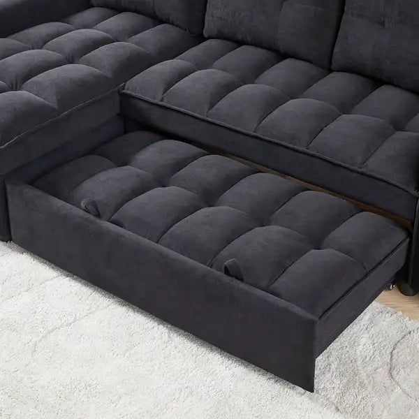 Reclining L-Shaped Sectional Sofa with USB & Storage - MH78.75"