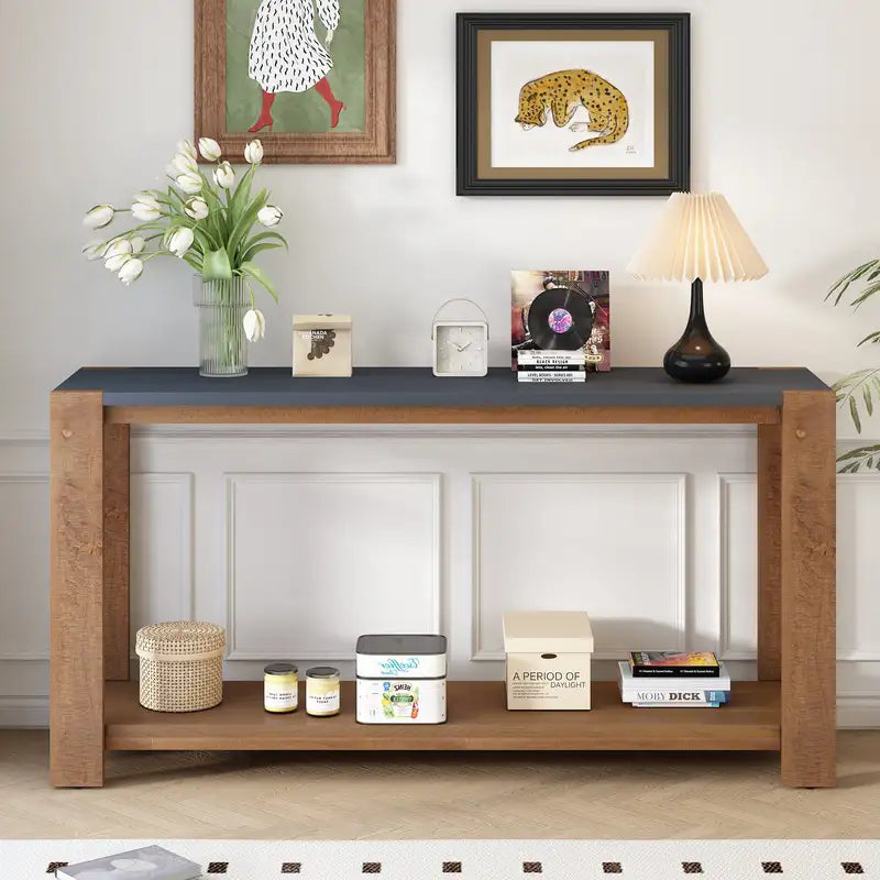 Minimalist Console Table with Shelf: Entryway, Living Room, Hallway