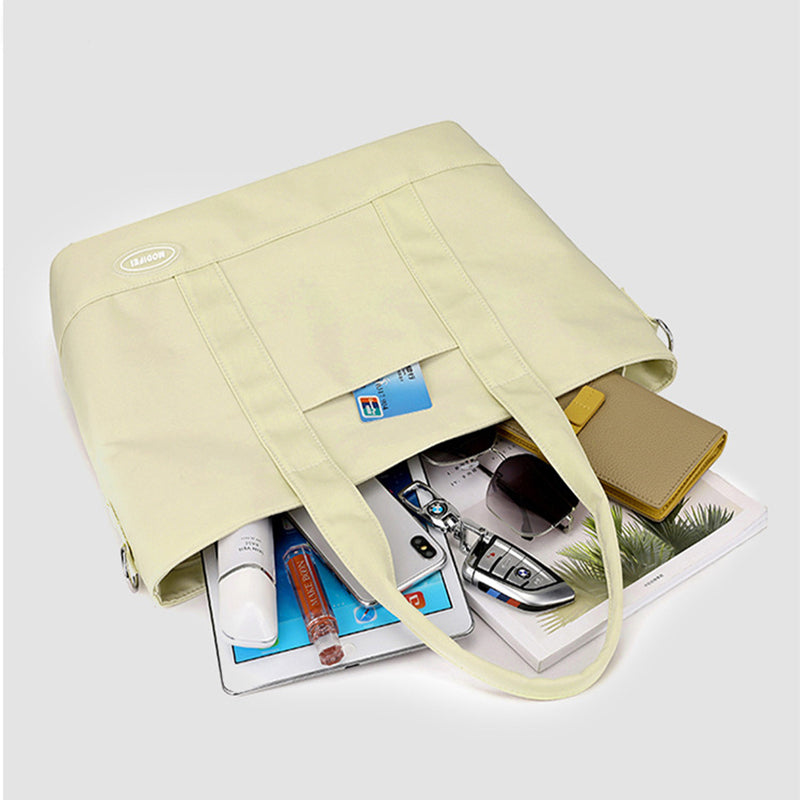 Large Capacity Tote Bag - New Shoulder Bag with Casual Korean Style and Solid Color Design - Minihomy