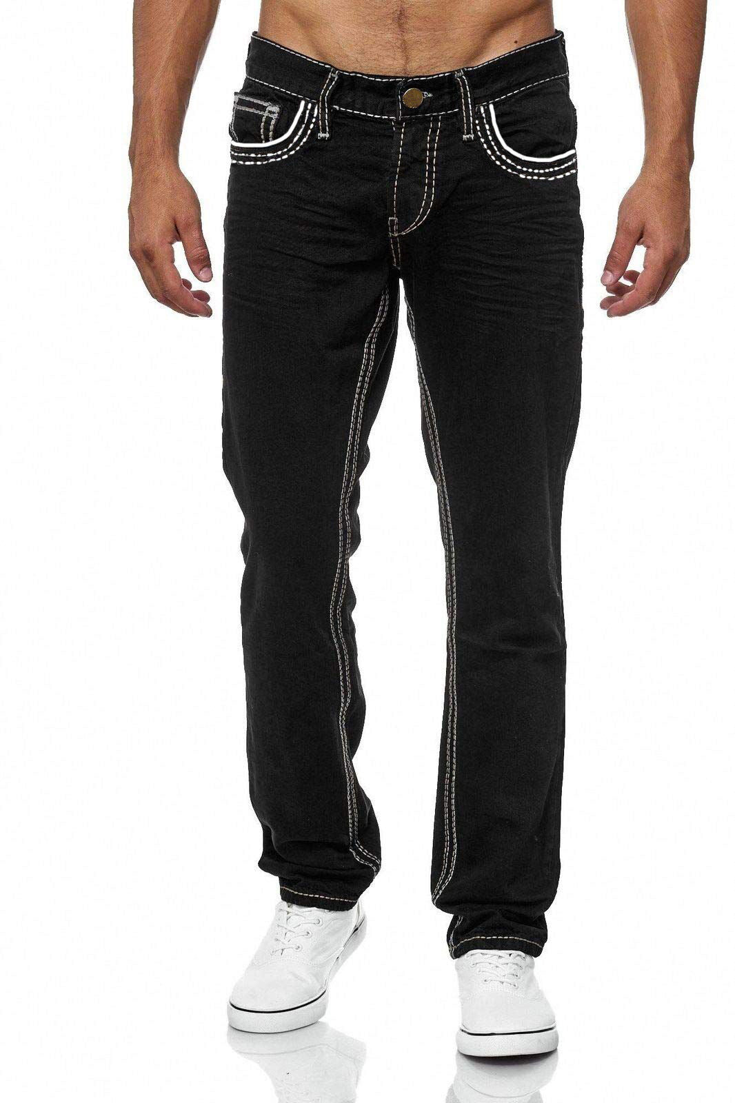 Men's Business Casual Straight Pants with Pockets - Daily Streetwear Trousers