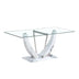 6-8 Person Modern Glass Dining Table Set with Comfortable Chairs - Minihomy