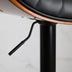 Black Leather Swivel Bar Stools, Mid Century Modern Adjustable Counter Height for Kitchen & Dining Room - 1 Chair - Minihomy