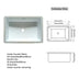 Carrara Gold Sintered Stone Vanity Top - 43x22 inch, Single Faucet Hole - Minihomy