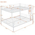 Full XL Over Queen Metal Bunk Bed Frame - White - Minihomy