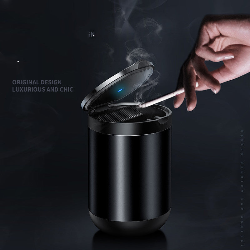 Car Ashtray with LED Light - Perfect for Smoke-Free Driving