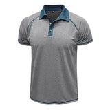 Men's Short Sleeve Polo Shirt - Lapel Collar T-Shirt