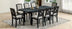 9 Piece Rustic Dining Table Set with Extendable Top, 6 Armless Chairs & 2 Arm Chairs, Black - Minihomy