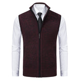 Men's Stand Collar Sweater Knitted Cardigan Coat