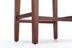 Dark Brown Leather Barstools - Set of 2 - Minihomy