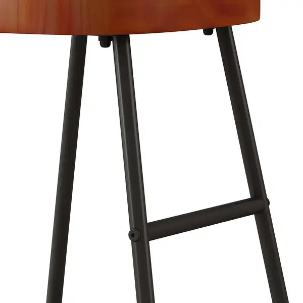 Brown Bar Stools Set of 2 | Counter Height, Minimalist, Kitchen Island, Balcony - Minihomy