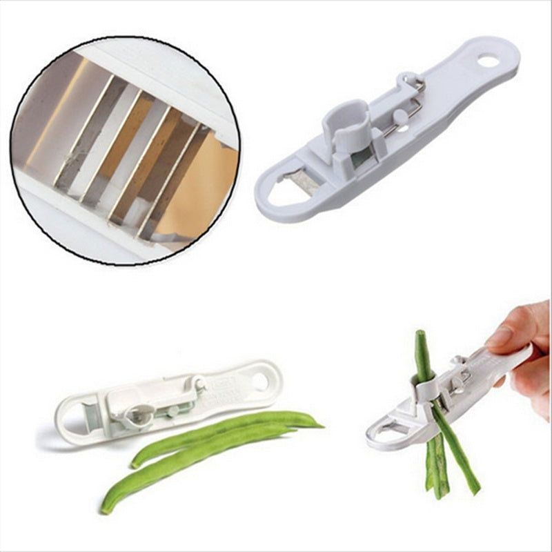 Green Bean Slicer Cutter Cut Fruit Vegetable Stringer Peeler Remover For Easy Kitchen Gadgets Cozinha Kitchen Accessories