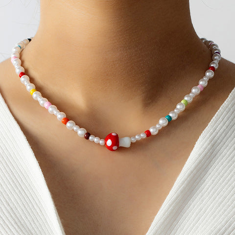 Simple Pearl Necklace Women