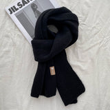 Warm Wool Scarf Women's Korean Style Sweet Version Solid Scarf Autumn And Winter