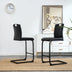 Black PU Leather Bar Stools Set of 2 - Counter Height Dining Chairs - Minihomy