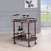 Merlot and Brass 2-shelf Serving Cart - Minihomy