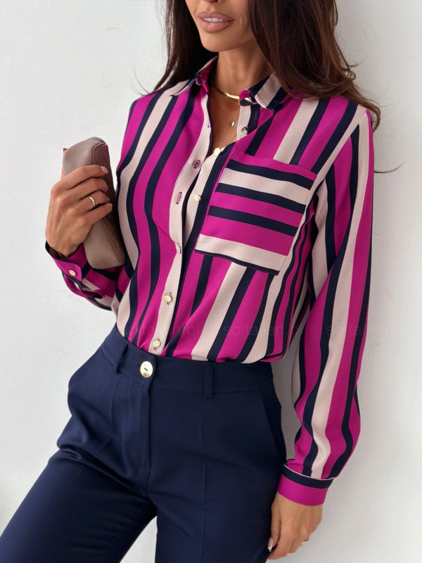 Fashionable Collar New Shirt for Women - Trendy Commuting Style