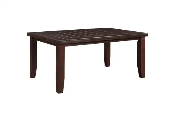 Cherry Wood Dining Table with Tapered Legs - Modern Farmhouse Style