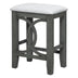 Farmhouse Counter Height Dining Set, 3-Piece with USB Port & Upholstered Stools, Gray - Minihomy