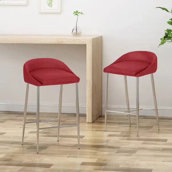 Set of 2 Modern Counter Stools for Kitchen or Dining Room