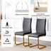 Gold Metal Dining Table & Chair Set - Rock Plate Top, Modern Simple Design, Comfortable Seating - Minihomy