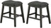 Modern Counter Height Dining Chairs Set of 2, Grey Wooden Stools with Foam Cushions - Minihomy