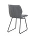 Gray Leather Dining Chairs (Set of 2) - High-Density Sponge, PU Kitchen Stools for Home - Minihomy