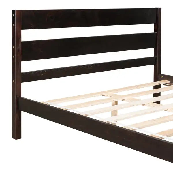 Espresso Full Bed with Headboard and Footboard - Minihomy