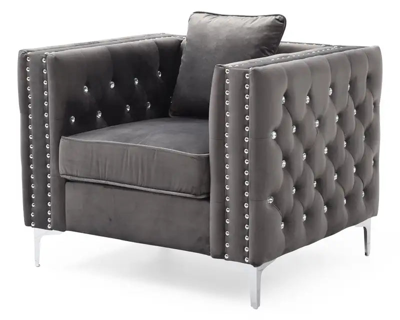 Paige G822A-C Gray Chair by Glory Furniture