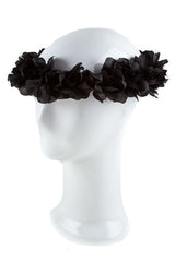 Black Floral Head Crown
