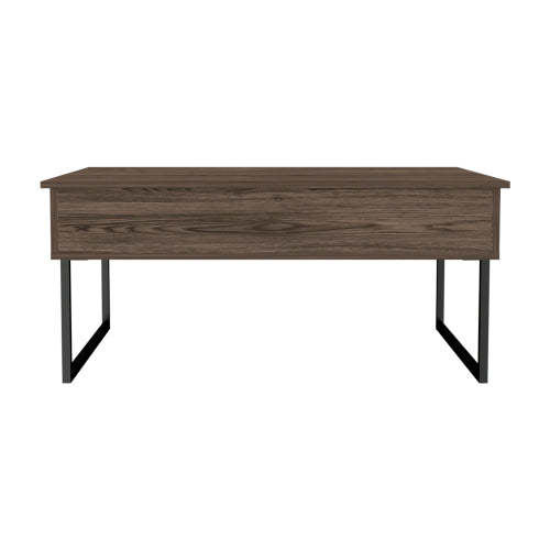 Nora Lift Top Coffee Table - Dark Walnut, 2 Legs