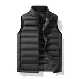 Plus Size Down Stand-up Collar Thermal Thick Graphene Vest Waistcoat