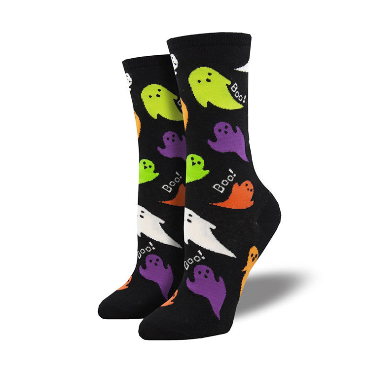 Halloween Creative Funny Pumpkin Jacquard Trendy Socks