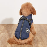 Pet Warm Dog Cotton-padded Clothes Fleece-lined Thickened Reflective Gallus - Minihomy