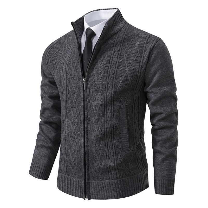Men's Casual Stand Collar Sweater: Stay Stylish and Cozy
