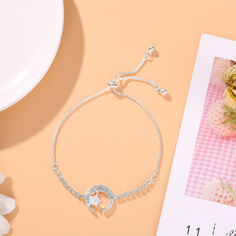 Women's Personalized Versatile Zircon Flower Bracelet