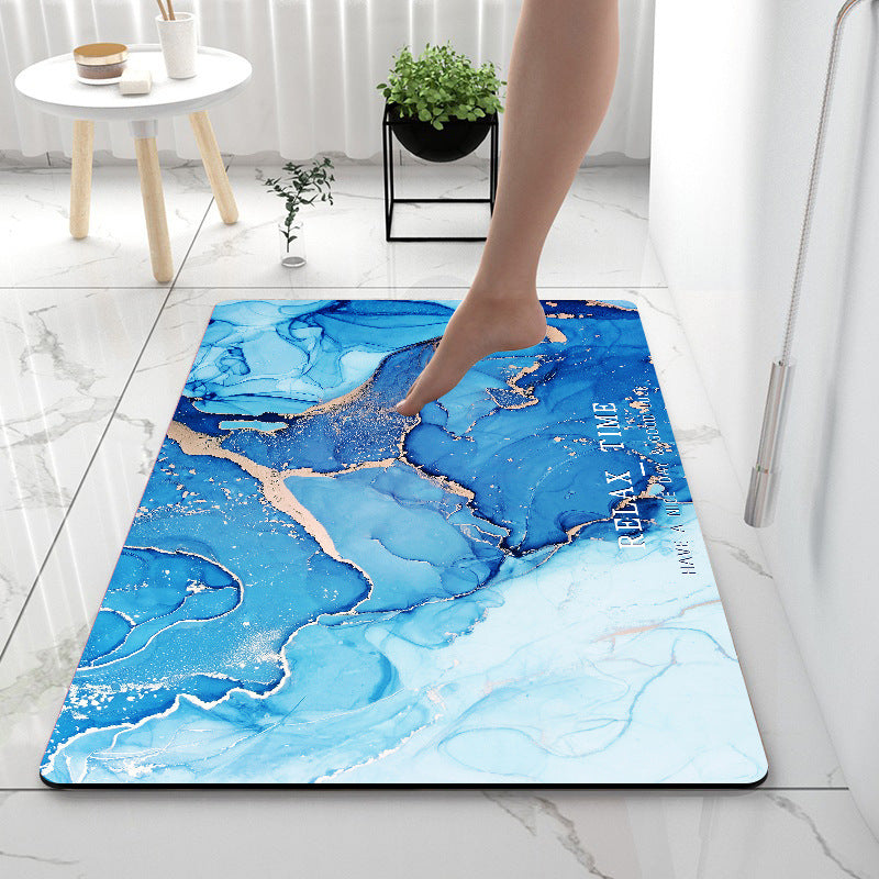 Super Absorbent Diatom Mud Bathroom Floor Mat - Anti-Slip and Environmentally Friendly